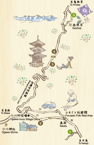 小川村周辺地図